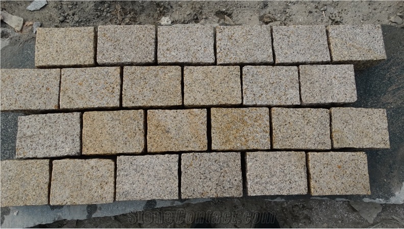 G350 Chinese Granite for Cube Stone Sawn Cut,Flamed,Nature Spilt