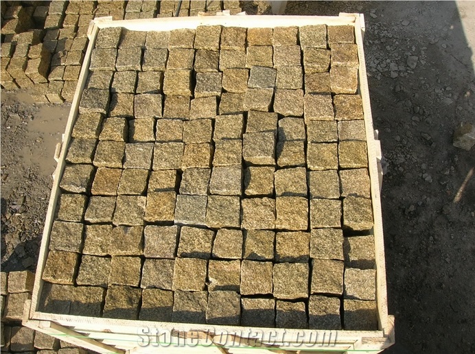 G350 Chinese Granite for Cube Stone Sawn Cut,Flamed,Nature Spilt