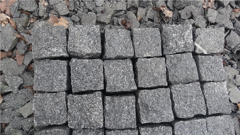 G399 Chinese Granite for Cube Stone,Floor Covering, Courtyard Road Pavers,Natural Split,Flamed