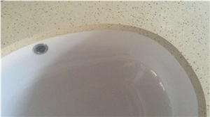 Fabracation White Quartz Stone Countertops