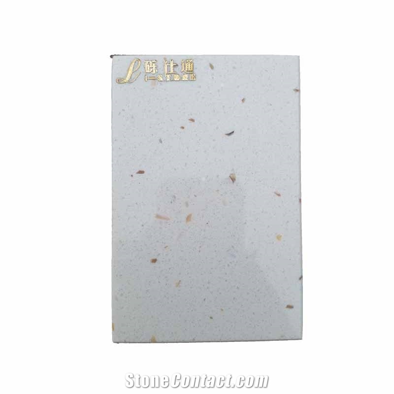 Laminated Eased Edge Quartz Stone Kitchen Countertops