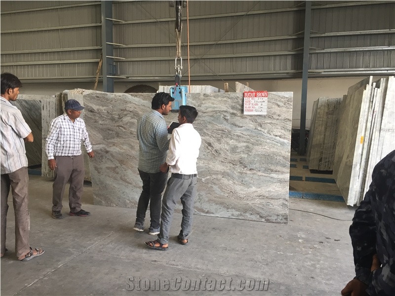 Fresh Lot Of Indian Sanwar Marble Slab in Premium Quality, India Brown Marble