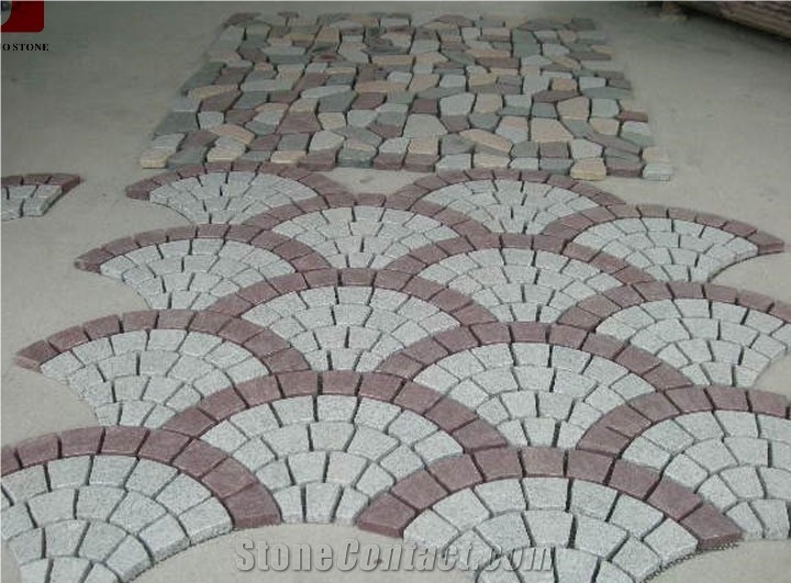 G682 Granite Paving Stones,10*10 Granite Pavers,Yellow Granite Cubes