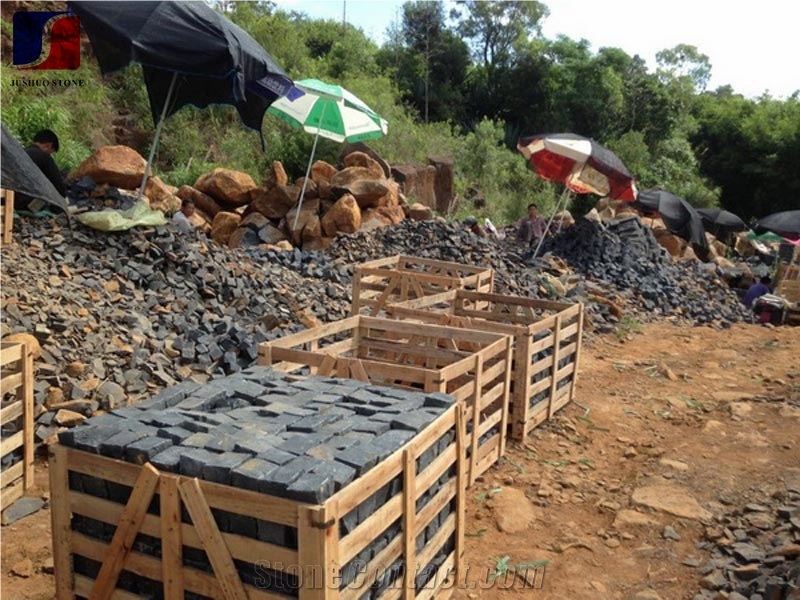 G685,Black Basalt, Cube Stone,Zhangpu Black,Zp Black,Black Stone,Floors,Paving Stone,Pavers
