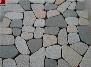 Granite Cubes on Net, Dayang Red&G603&G682&G654 Pavers, Natural Split/Tumbled Paving Sets, for Driveway & Garden & Courtyard Paving