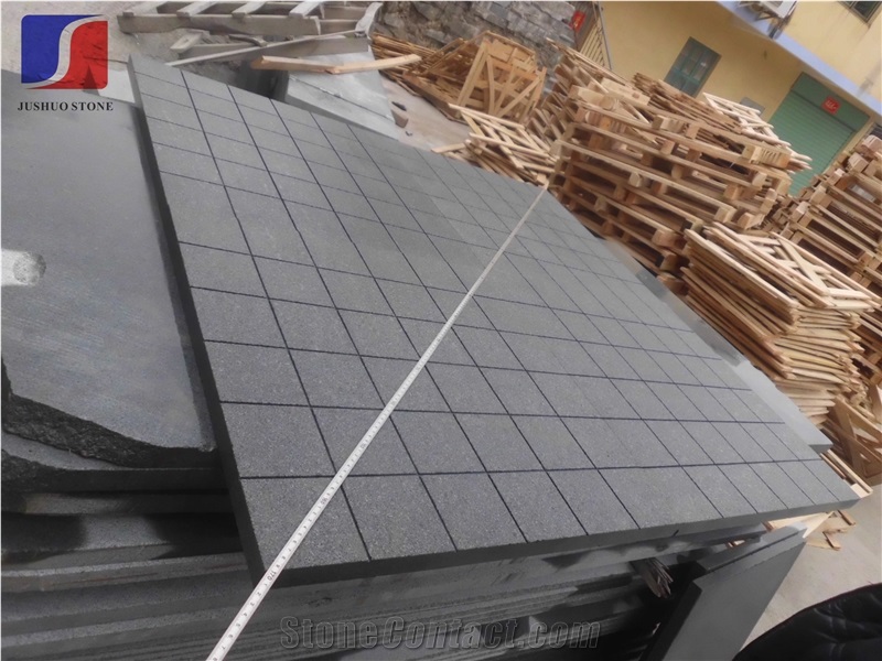 Grooved G654 Granite Paving Stone Tile,Flamed G654 Tiles,Floor Covering & Capping & Cladding,Walkway,Stepping Panel,Sesame Dark,Padang Dark / Impala