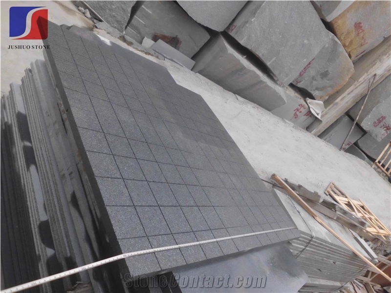 Grooved G654 Granite Paving Stone Tile,Flamed G654 Tiles,Floor Covering & Capping & Cladding,Walkway,Stepping Panel,Sesame Dark,Padang Dark / Impala