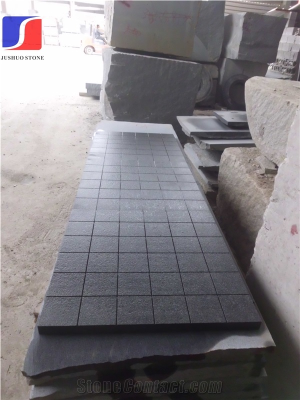 Grooved G654 Granite Paving Stone Tile,Flamed G654 Tiles,Floor Covering & Capping & Cladding,Walkway,Stepping Panel,Sesame Dark,Padang Dark / Impala