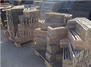 Rusty Slate,Sunset Split Face Slate Stone Panels,Multicolor Slate Stone Wall Panels,Z Clad Stone Cladding,Corner Slate Stone