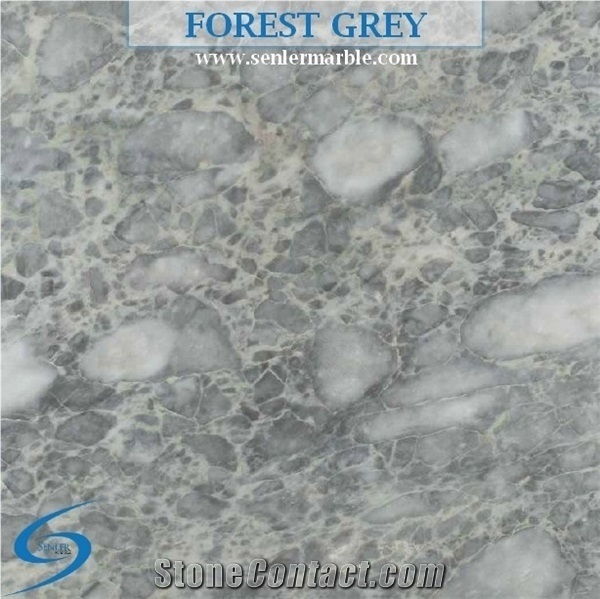 Forest Grey Marble Slabs & Tiles, Turkey Grey Marble, Grey Marble, Indoor Marble, Golden Veins