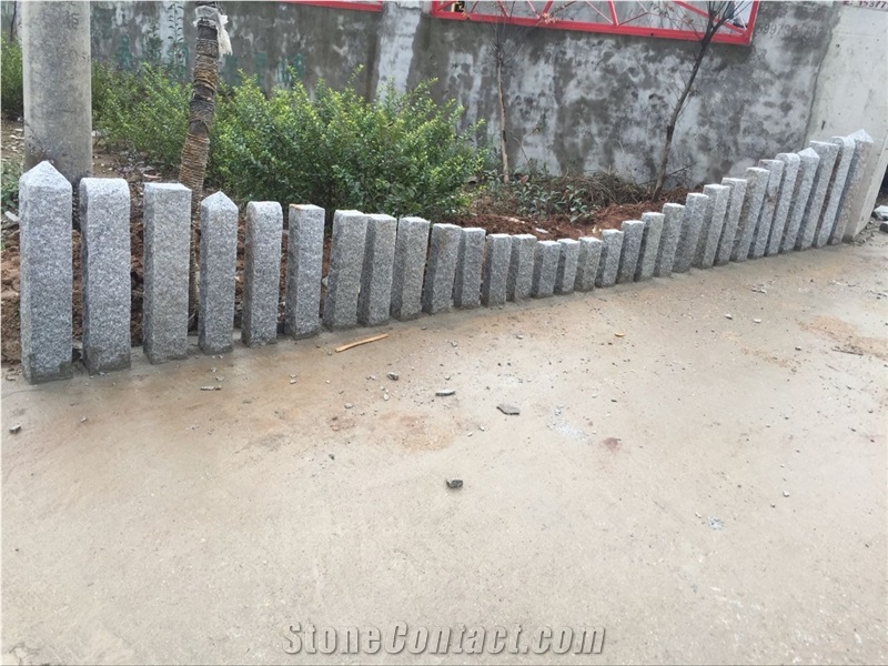 G603 Granite Cheap Chinese Grey Granite Palisade, Garden Pillars