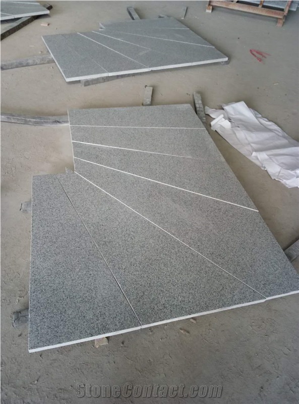 Polished New G603 Light Grey Irregular Granite Stairs