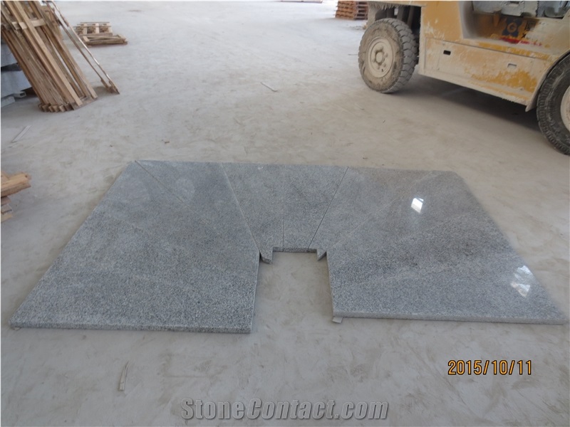 Polished New G603 Light Grey Irregular Granite Stairs