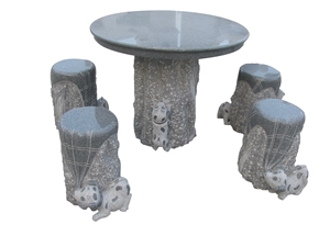 Stone Table and Stone Chairs Stone Table and Stone Chairs