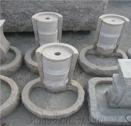 White Granite Fountain Sculpture