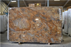 Golden Appia Quartzite Polished 3cm Slabs, Via Appia Quartzite Tiles & Slab