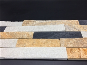 Mixed Colors Slate Wall Panel Tile (600x150mm)
