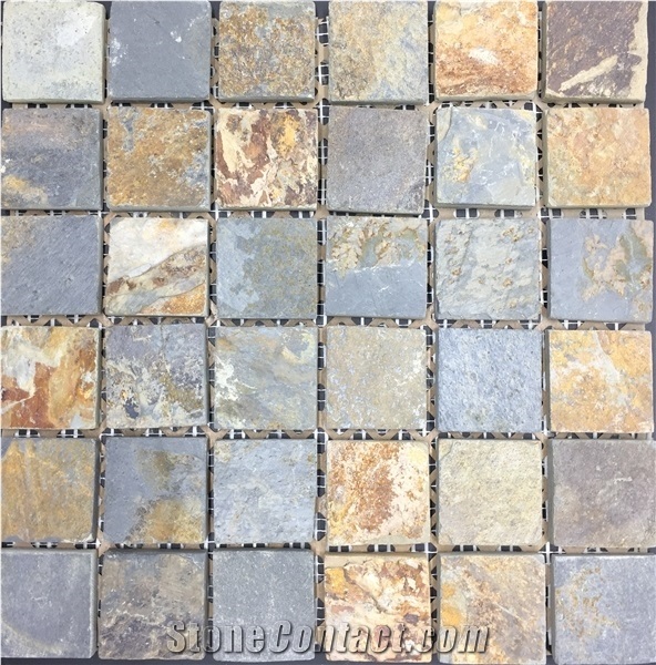 Rustic Blue Mosaic 12"X12" (Chip Size- 48x48mm)
