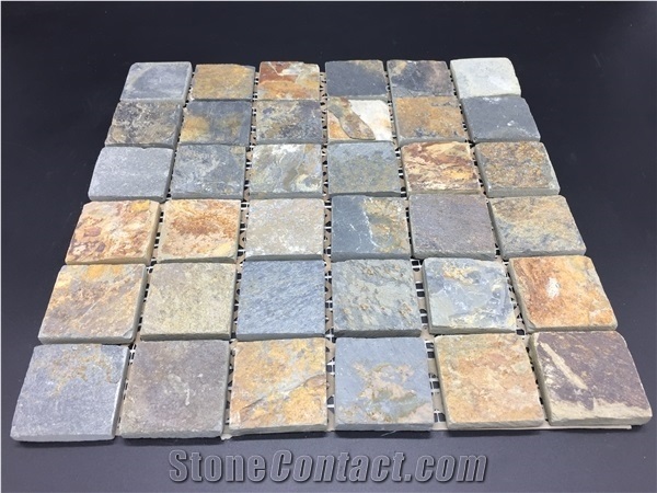Rustic Blue Mosaic 12"X12" (Chip Size- 48x48mm)