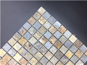 Rustic Blue Slate Mosaic Tile