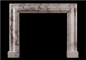Moulded Fireplace in Arabescato Marble