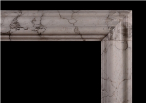 Moulded Fireplace in Arabescato Marble