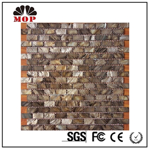 Mop-G22 15*30mm Shell Mosaic Slab