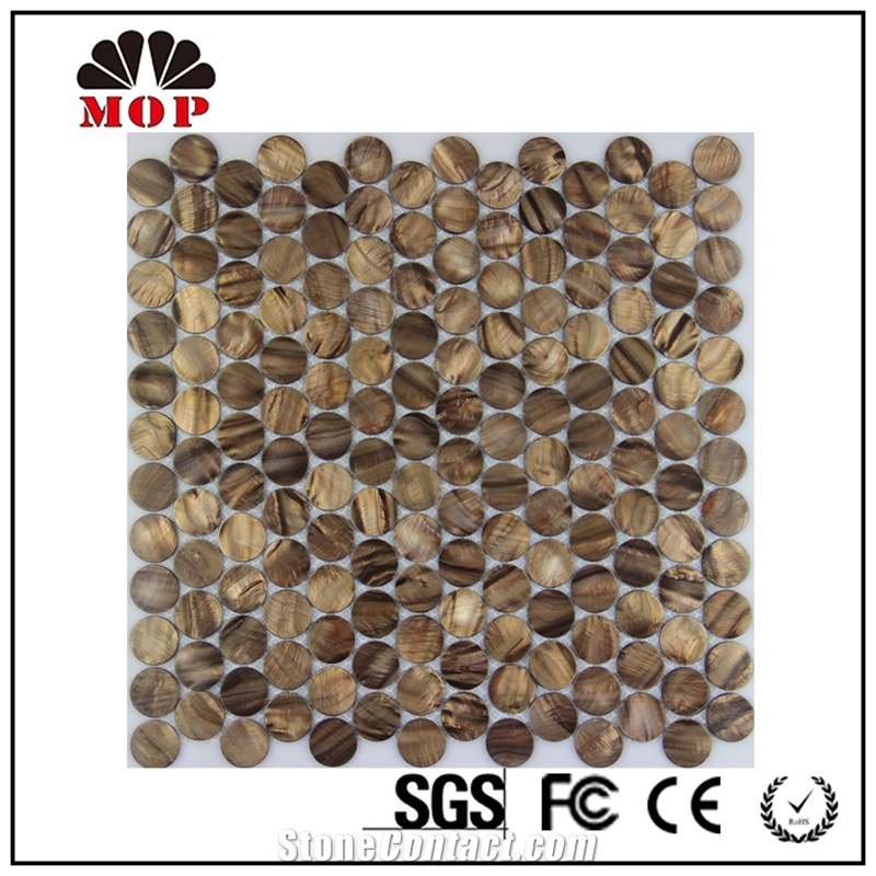 Mop-G29 Rounded Mother Of Pearl Shell Mosaic Slab