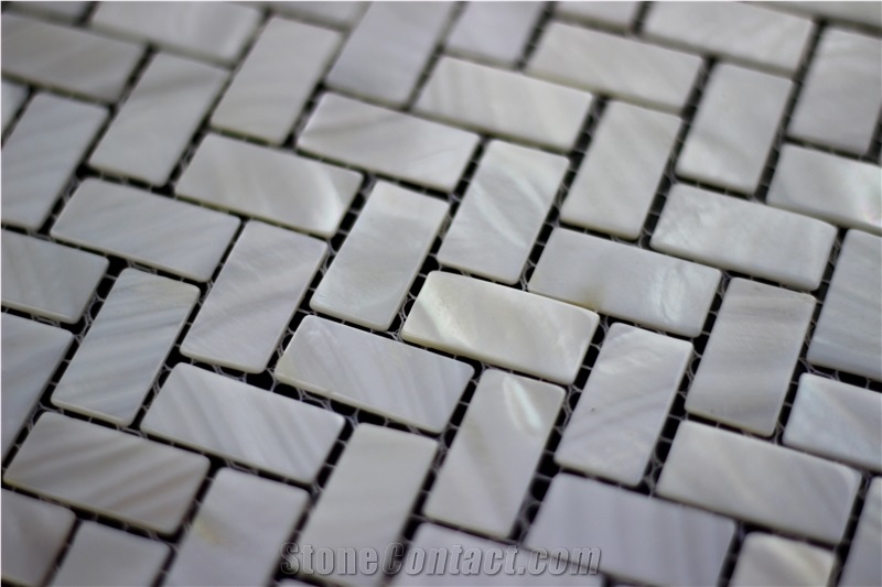 Mop-G39 15*30mm Mother Of Pearl Shell Mosaic Tile