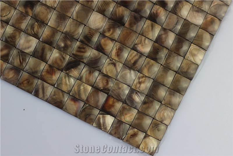 Mop-M12 15*15mm Mother Of Pearl Shell Mosaic Slab