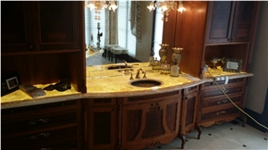 Translucent Honey Onyx Bathroom Vanity Top Translucent Honey Onyx Bathroom Vanity Top