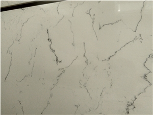 Home Decoration White Veins Grey Quartz Stone