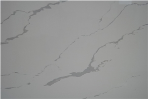 Home Decoration White Veins Grey Quartz Stone