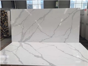 Marble Vein Quartz Engineered Quartz Stone Artificial Quartz Stone/Glacier White