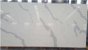 Marble Vein Quartz Engineered Quartz Stone Artificial Quartz Stone/Glacier White
