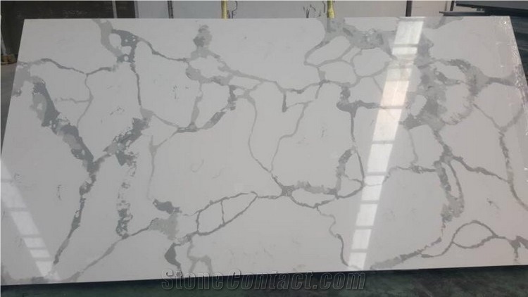 Marble Vein Quartz Engineered Quartz Stone Artificial Quartz Stone/Glacier White