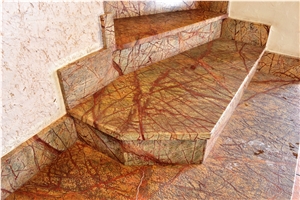 Rain Forest Green Marble Staircase