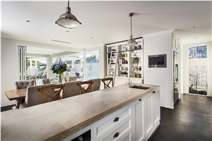 Giron Beige Limestone Honed Kitchen Countertop