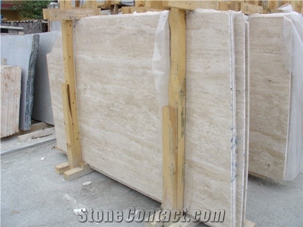 Classic Light Travertine Slabs & Tiles, Beige Travertine Tiles & Slabs Turkey