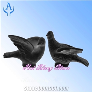 Oiseau De Granit, Accessories De Monument, Ornement, Granit Noir, Urne, Vase Oiseau De Granit, Accessories De Monument, Ornement, Granit Noir, Urne, Vase