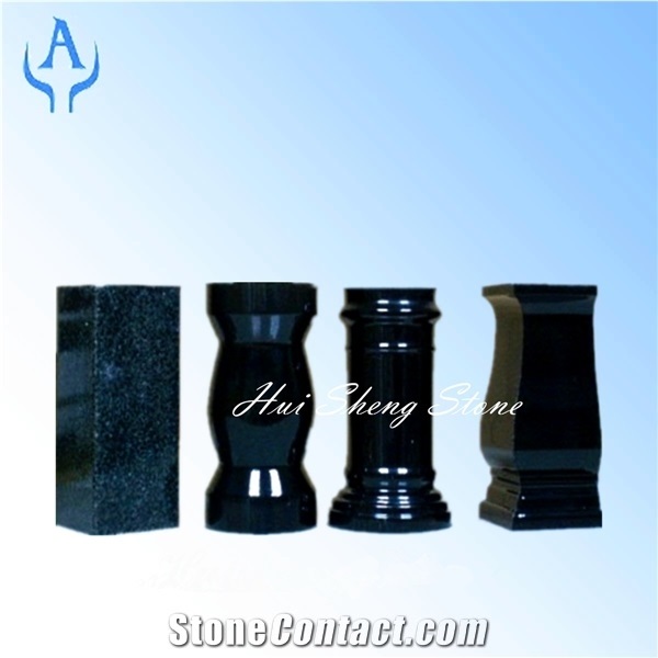 Vase De Granit Monumental , Granit Noir
