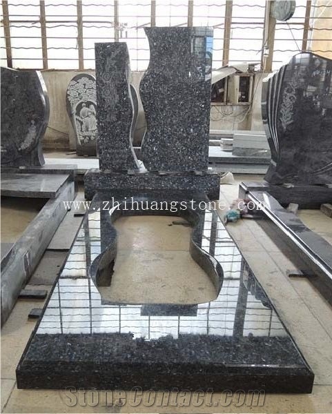 Good Quality European Style Traight with Notch G654/ Dark Gray/ Sesame Black Granite Monument Design/ Western Style Tombstones/ Cemetery Tombstones/ Gravestone/ Custom Monuments
