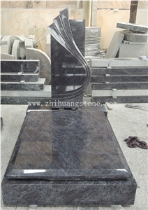Good Quality European Style Traight with Notch G654/ Dark Gray/ Sesame Black Granite Monument Design/ Western Style Tombstones/ Cemetery Tombstones/ Gravestone/ Custom Monuments