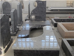 Good Quality Unique Design Bahama Blue/ Vizag Blue Granite Tombstone Design/ Western Style Monuments/ Upright Monuments/ Western Style Tombstones/ Single Monuments Good Quality Unique Design Bahama Blue/ Vizag Blue Granite Tombstone Design/ Western Style Monuments/ Upright Monuments/ Western Style Tombstones/ Single Monuments