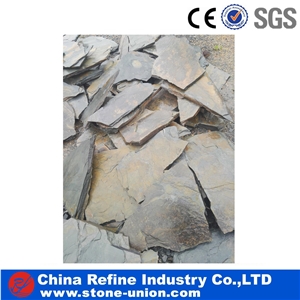 China Flagstone Brown Slate Wall Tiles, Brown Slate Floor Tiles