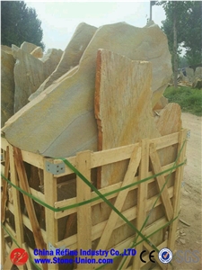 Outdoor Yellow Wooden Paver Natural Landscaping Slate