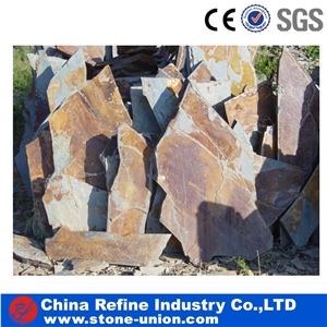 Rusty Brown Slate Irregular Flagstones, Flagstone Walkway Pavers, Flagstone Road Paving Rusty Brown Slate Irregular Flagstones, Flagstone Walkway Pavers, Flagstone Road Paving