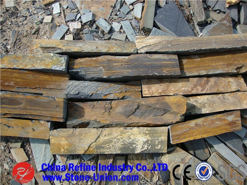 Strip Shape Grey Slate Stone for Wall,Dark Gray Slate Stone Wall Decor,Dark Blue Grey Slate Flexble Stone Veneer