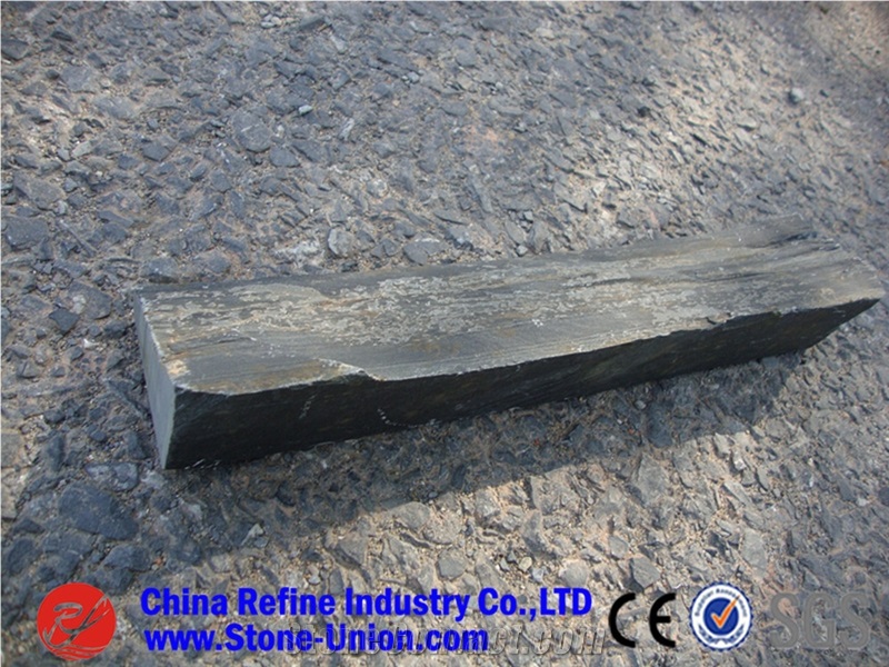 Thin Strip Brown Slate Wall Cladding Stone