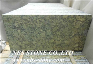 Verde Butterfly Green Granite Polished Tiles& Slabs,Flamed,Bushhammered,Cut to Size for Countertop,Kitchen Tops,Wall Covering,Flooring,Project,Building Material